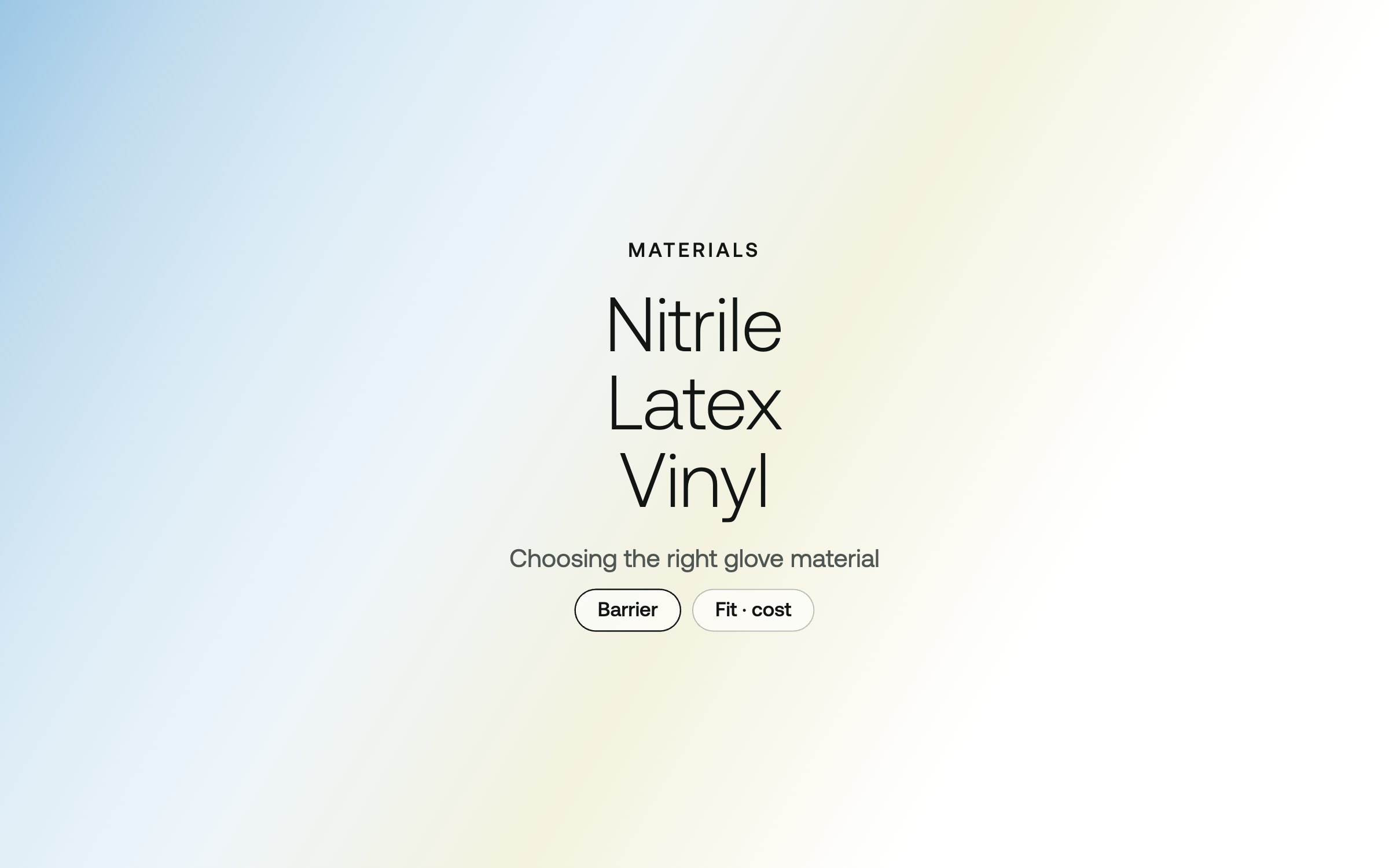 Nitrile, latex or vinyl: choosing the right glove material – Eastwest Medico