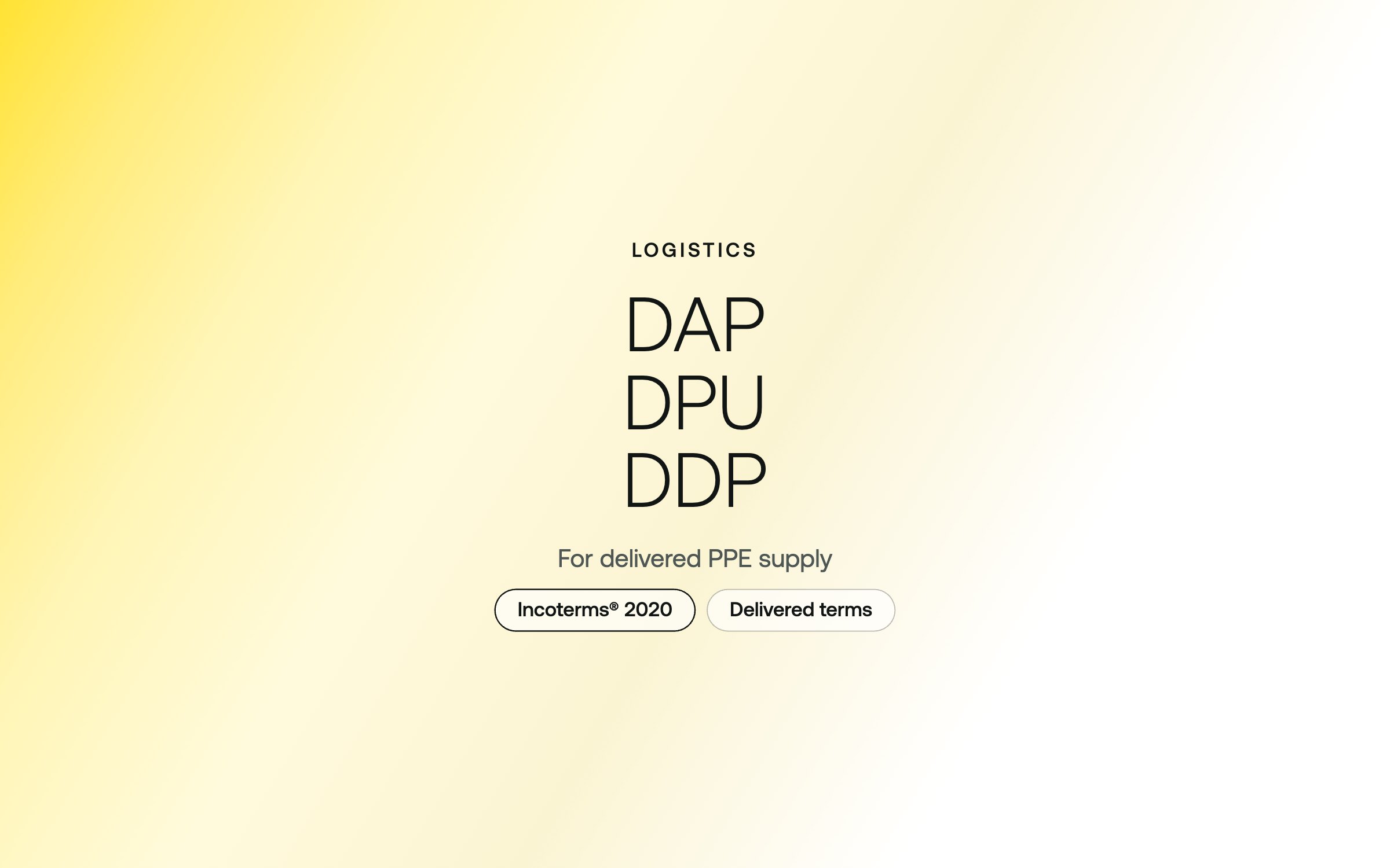 Incoterms® 2020: DAP, DPU and DDP for delivered PPE supply – Eastwest Medico