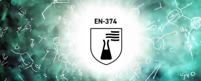 EN374 pictogram on green background