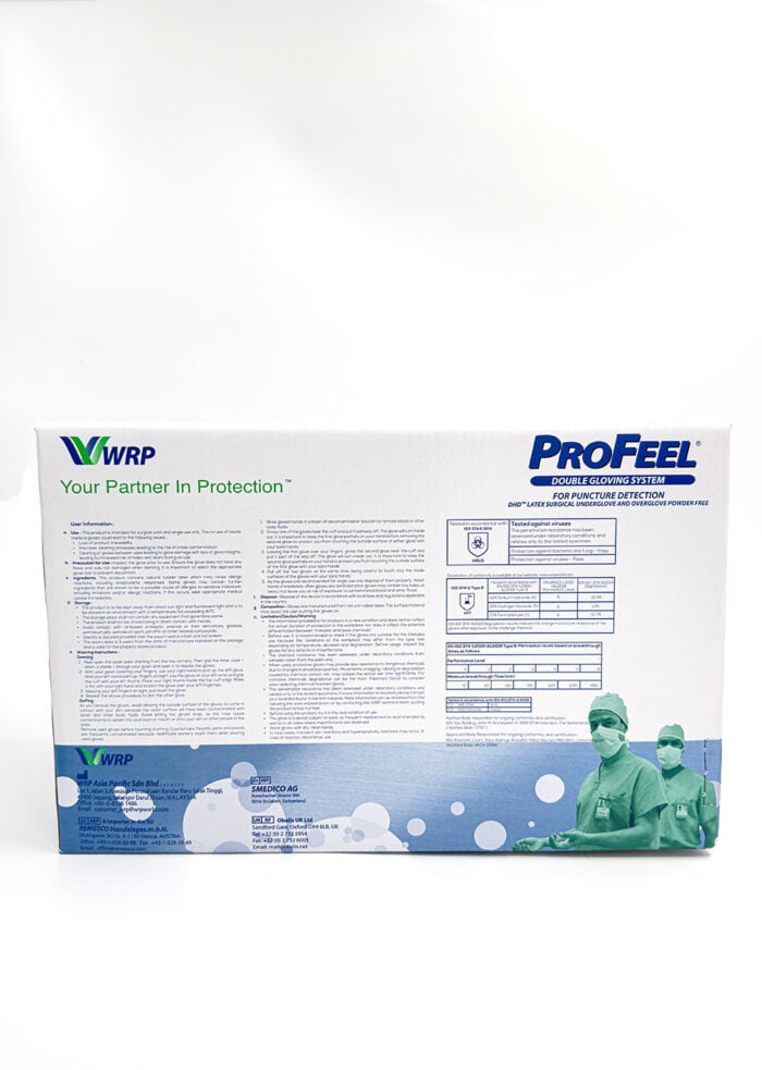 Dispenser box PROFEEL® DHD™ DOUBLE GLOVING LATEX PF SURGICAL GLOVES, STERILE