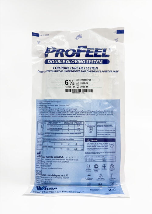 Pouch PROFEEL® DHD™ DOUBLE GLOVING LATEX PF SURGICAL GLOVES, STERILE
