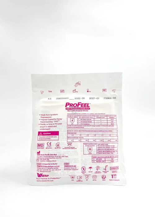 Pouch PROFEEL® DHD™ POLYISOPRENE PF SURGICAL GLOVES, STERILE
